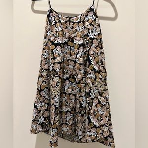 Caroline Constas Strapless Embroidered High Low Dress